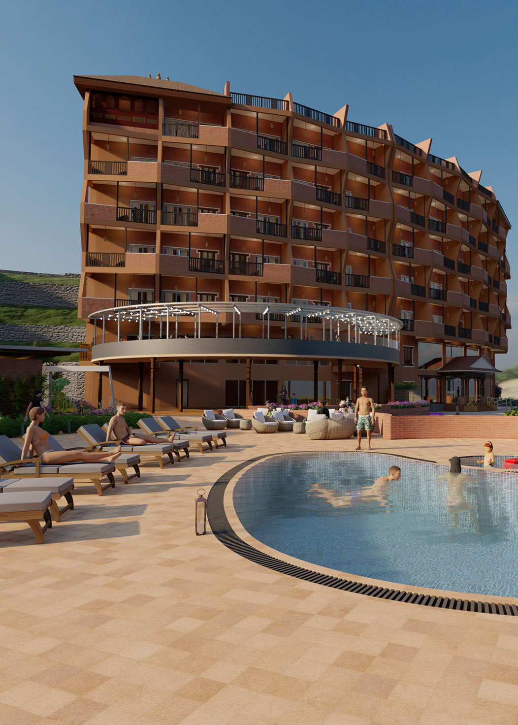 Outdoor Green Lounge